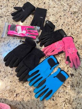 Kids Horse Riding Glove Bundle - 6 Pairs (incl. SSG, Ovation, & 1 NEW Pair)